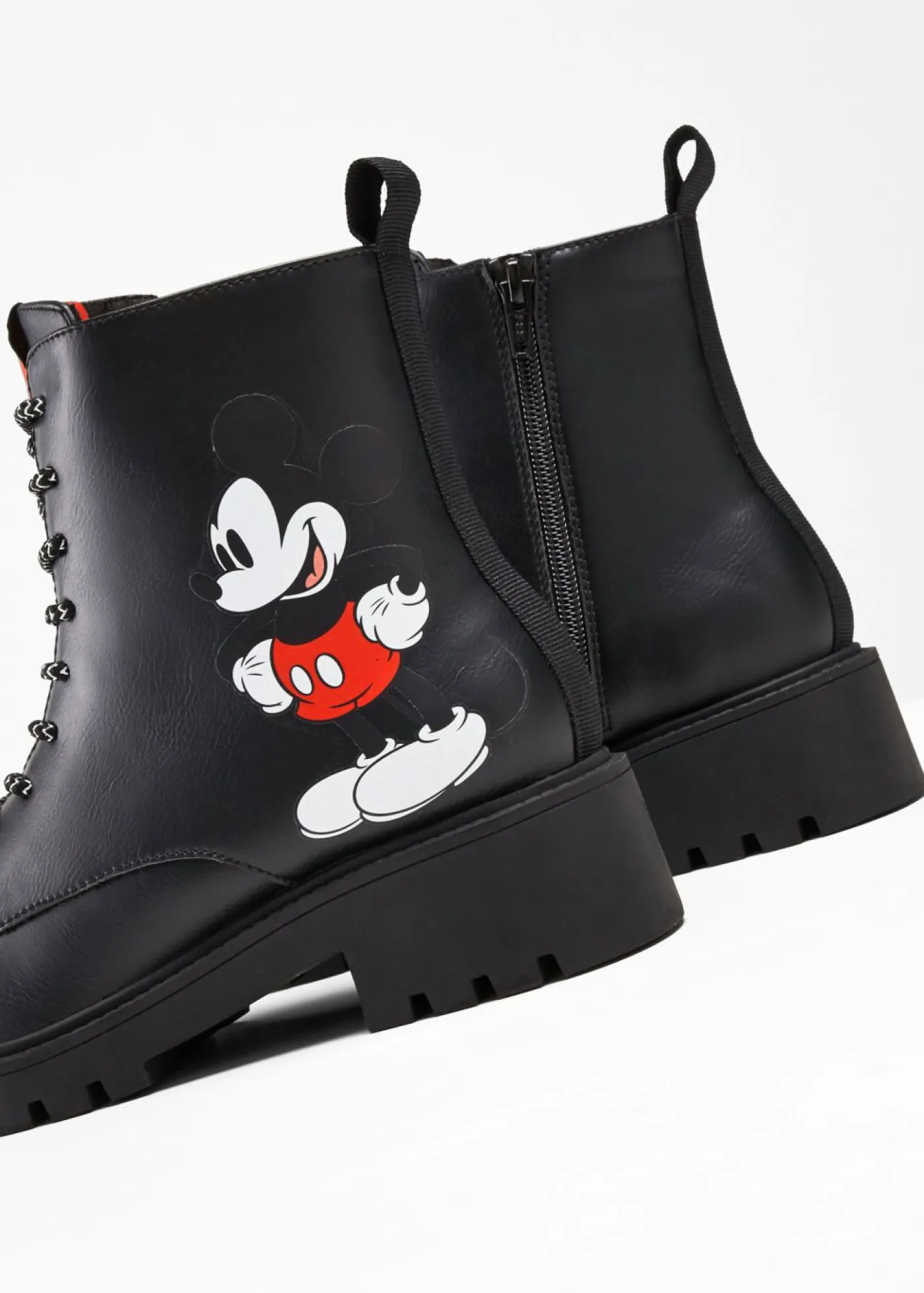 bonprix Disney Botines De Nieve·Botas Con Cordones|Zapatos De Marca·Otras Marcas>Botas con cordones de Mickey Mouse Negro