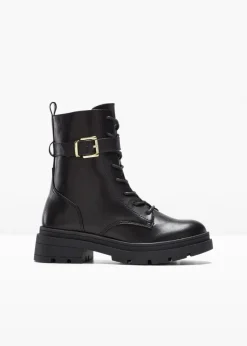 Mujer bonprix bonprix Botas con cordones y hebilla