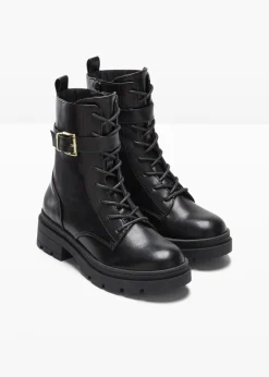 Mujer bonprix bonprix Botas con cordones y hebilla