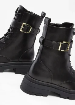 Mujer bonprix bonprix Botas con cordones y hebilla
