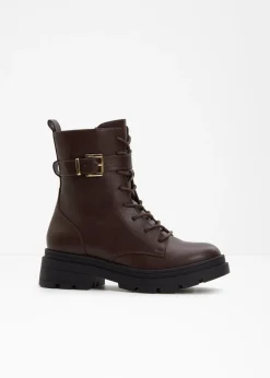 Mujer bonprix bonprix Botas con cordones y hebilla