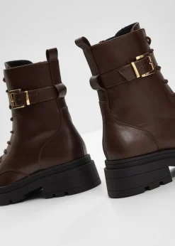 Mujer bonprix bonprix Botas con cordones y hebilla