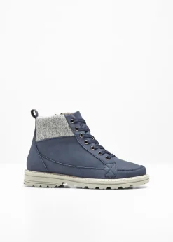 bonprix bonprix Botines De Nieve·Botas Con Cordones>Botas con cordones y suela perfilada Azul oscuro