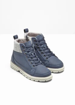 bonprix bonprix Botines De Nieve·Botas Con Cordones>Botas con cordones y suela perfilada Azul oscuro