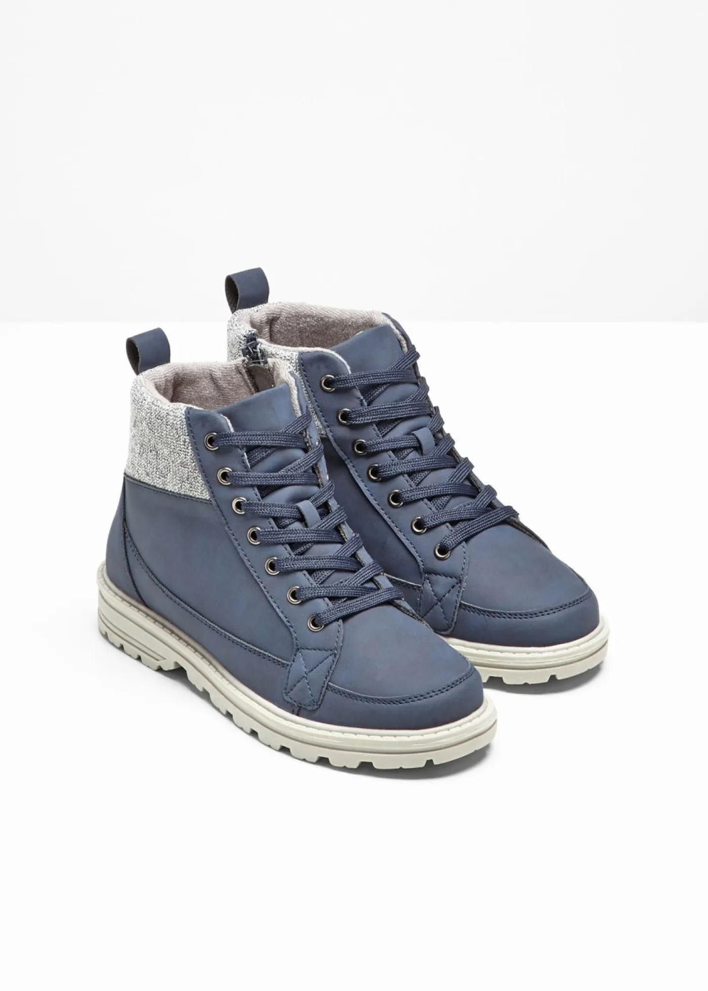 bonprix bonprix Botines De Nieve·Botas Con Cordones>Botas con cordones y suela perfilada Azul oscuro