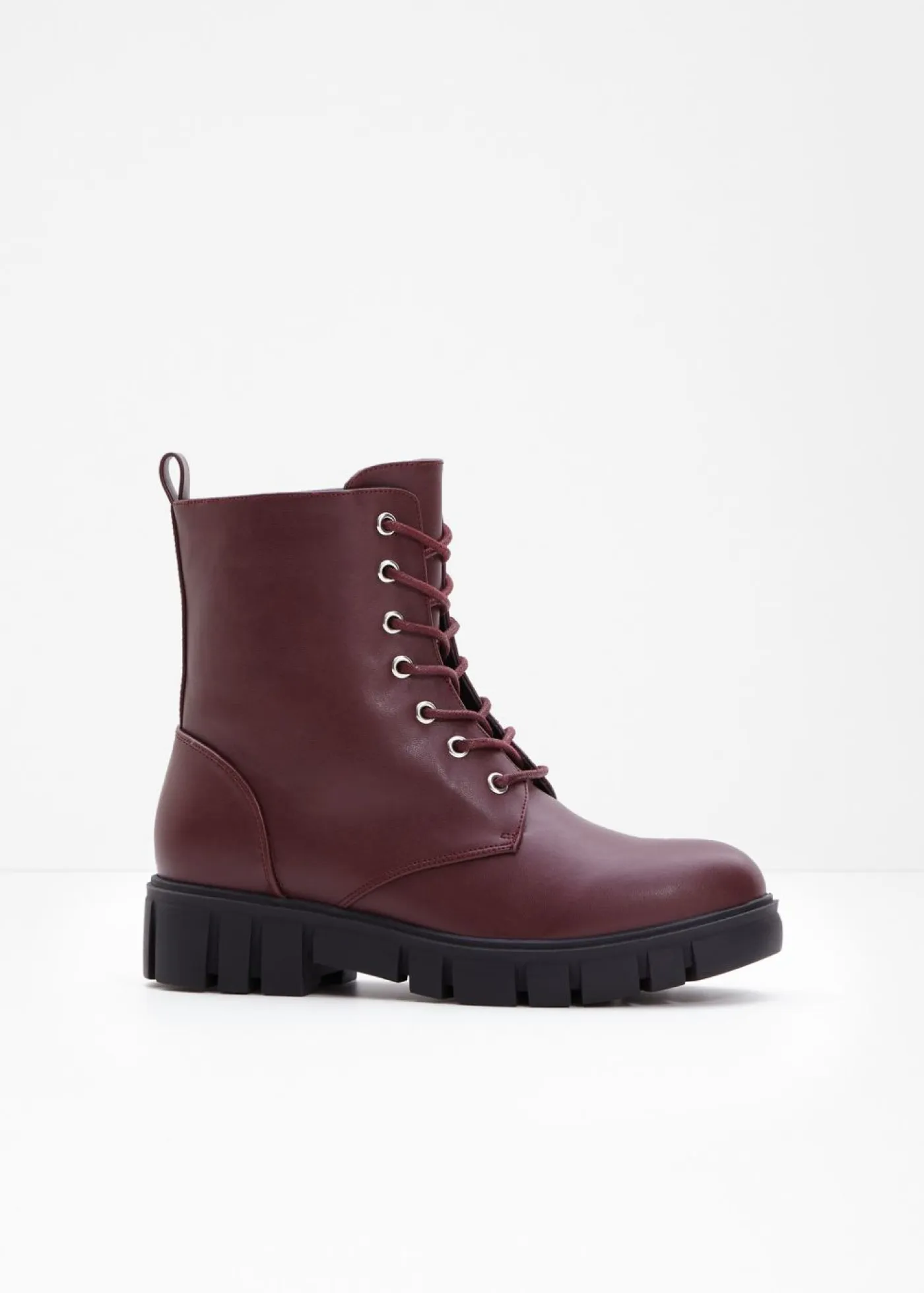 bonprix bonprix Tendencias·Zapatos Veganos|Botines De Nieve·Botas Con Cordones>Botas con cordones y suela perfilada mora oscuro