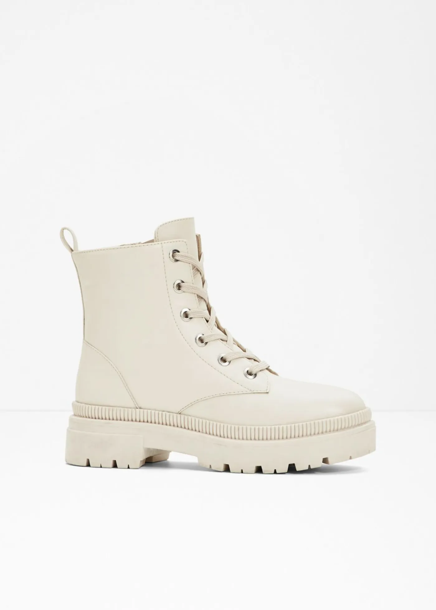 bonprix bonprix Botines De Nieve·Botas Con Cordones|Botines De Nieve·Botas Con Tacón>Botas con cordones y suela perfilada Beige