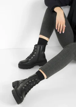 Mujer bonprix bonprix Botas con cordones y suela perfilada