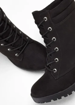 Mujer bonprix bonprix Botas con cordones y tacón ancho
