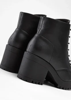 Mujer bonprix bonprix Botas con cordones y tacón ancho