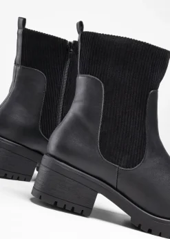 Mujer bonprix bonprix Botas con inserto de pana