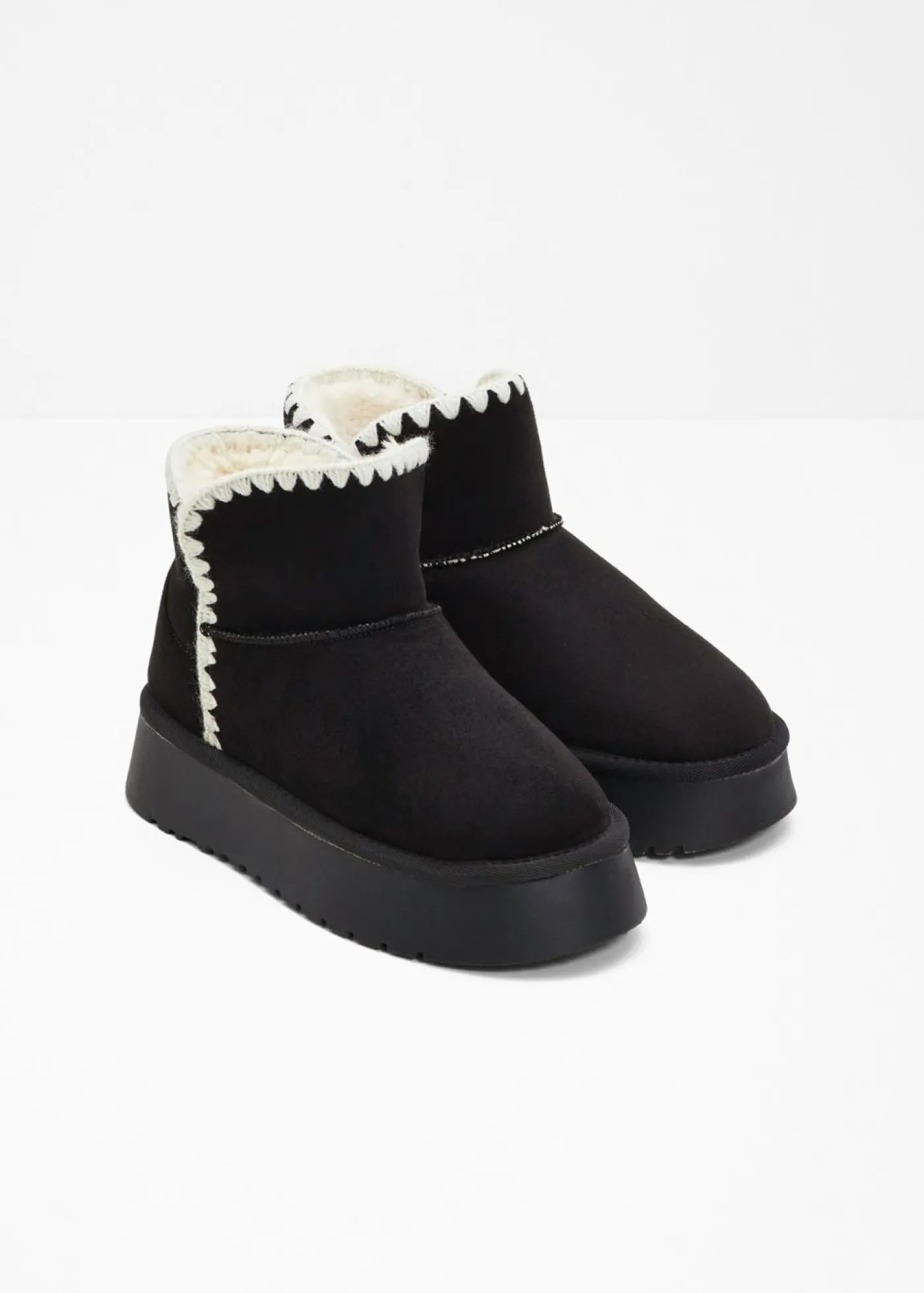 bonprix bonprix Tendencias·Zapatos Veganos|Botines De Nieve·Botines Forrados>Botas con plataforma Negro