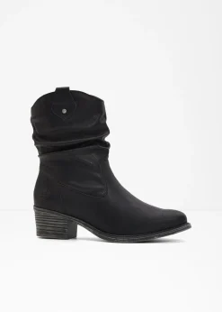 bonprix Rieker Zapatos De Marca·Rieker|Botas De Pelo>Botas cowboy cómodas y forradas de Rieker Negro
