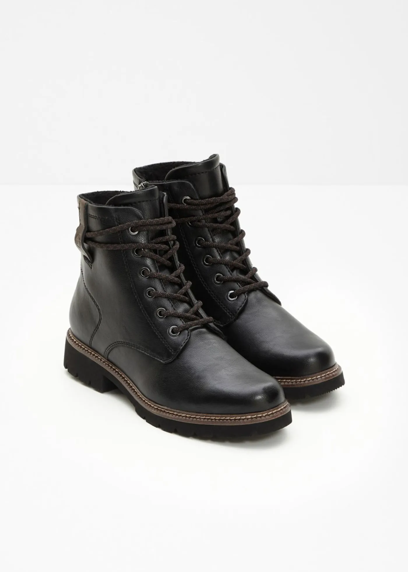 bonprix Tamaris Botines De Nieve·Botas Con Cordones|Zapatos De Marca·Tamaris>Botas de cordones de Tamaris Negro