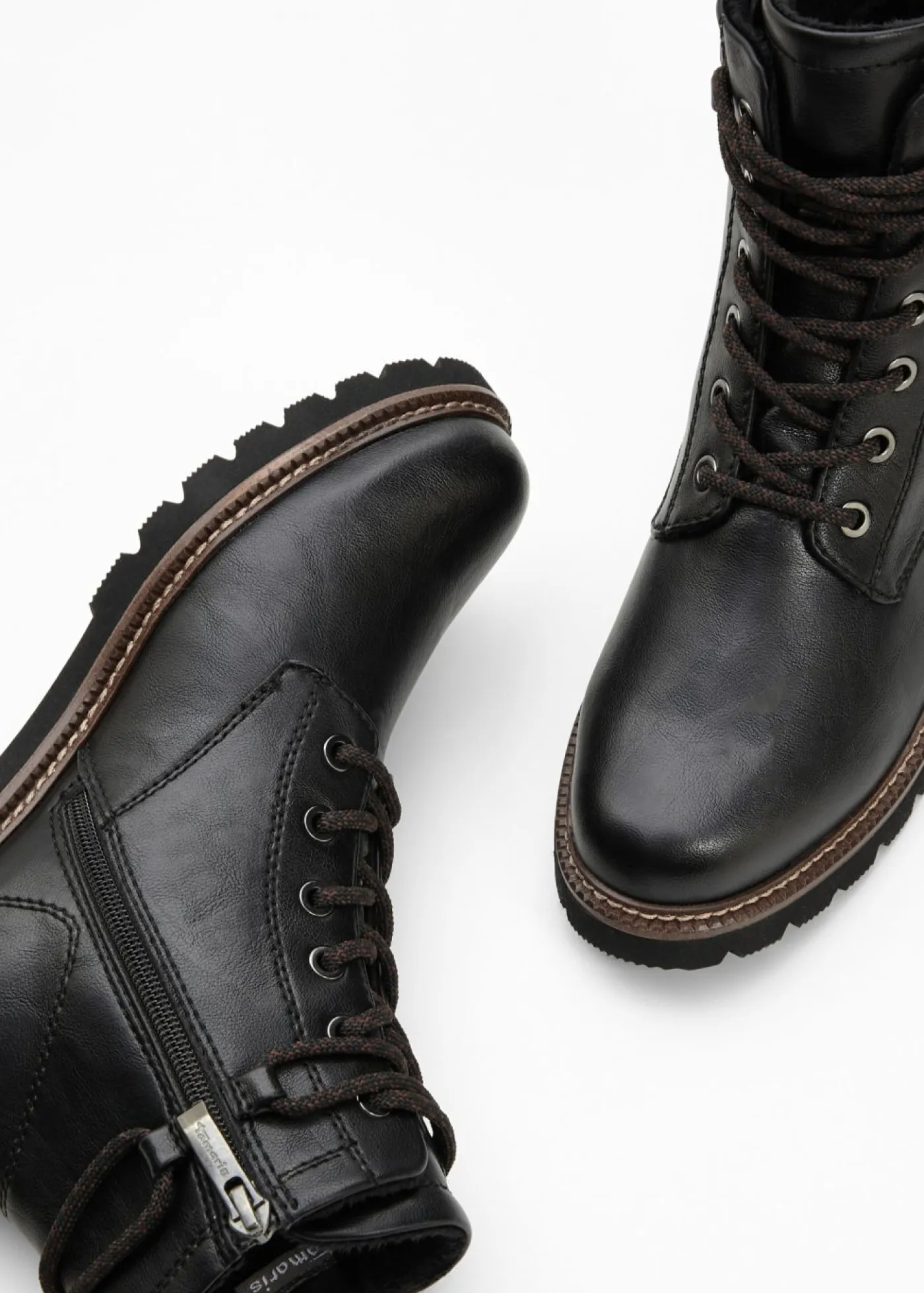 bonprix Tamaris Botines De Nieve·Botas Con Cordones|Zapatos De Marca·Tamaris>Botas de cordones de Tamaris Negro