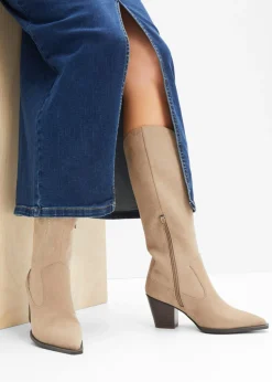 bonprix bonprix Botas>Botas estilo cowboy con bordados Beige
