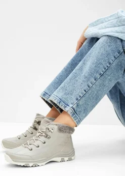 bonprix bonprix Tendencias·Zapatos Veganos|Botines De Nieve·Botas Con Cordones>Botas forradas con cordones Gris