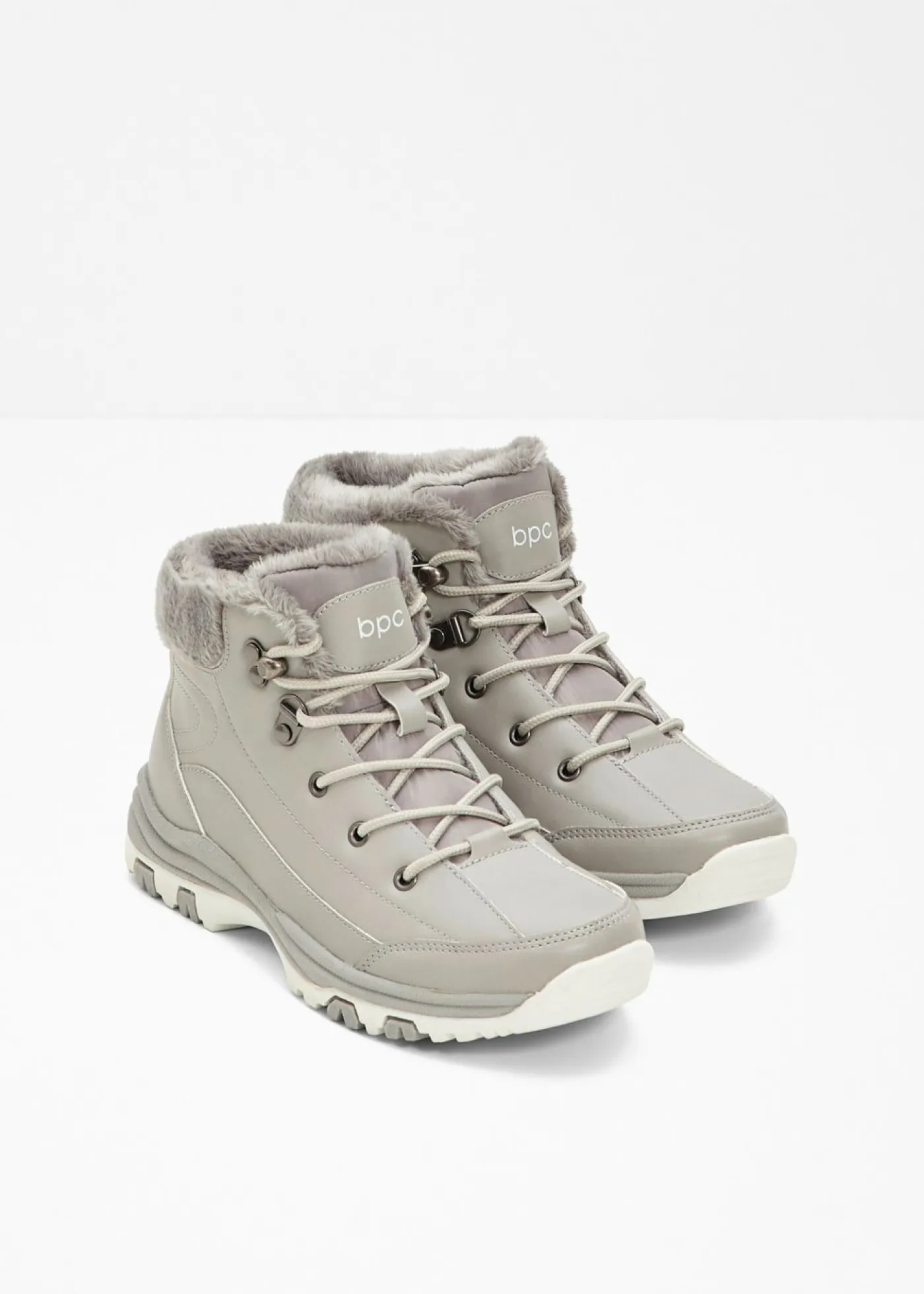 bonprix bonprix Tendencias·Zapatos Veganos|Botines De Nieve·Botas Con Cordones>Botas forradas con cordones Gris