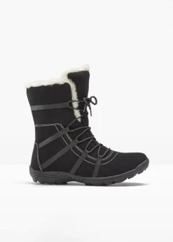 bonprix bonprix Tendencias·Zapatos Veganos|Botines De Nieve·Botas Con Cordones>Botas forradas con cordones Negro