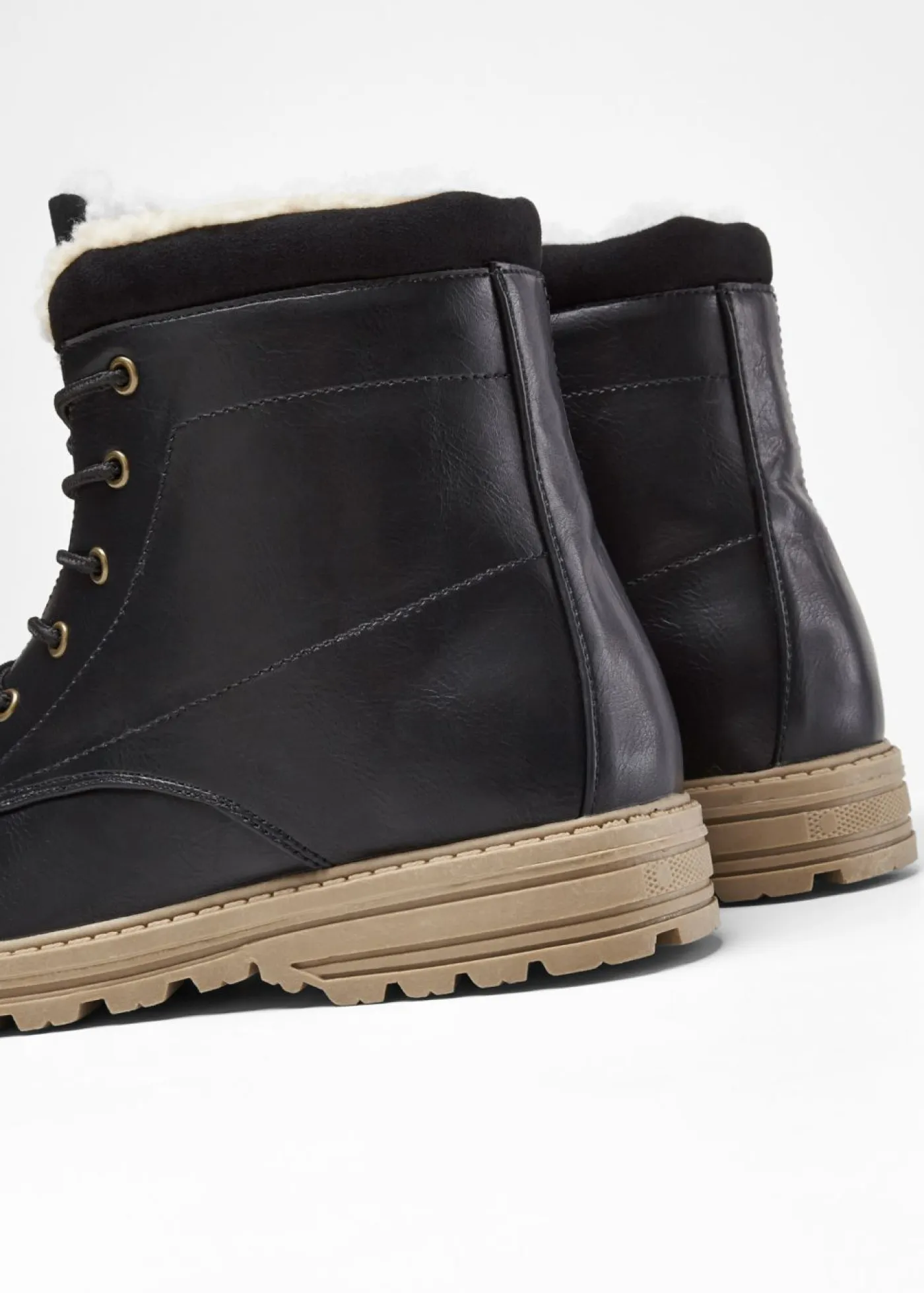 bonprix bonprix Niño·Zapatos|Botines>Botas forradas con cordones Negro