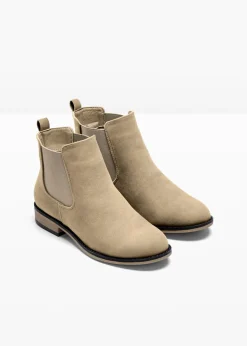 bonprix bonprix Niña·Botines|Niña·Zapatos>Botines Chelsea Beige