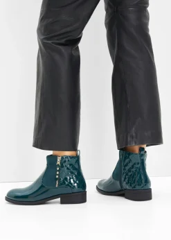 Mujer bonprix bonprix Botines con aspecto de charol