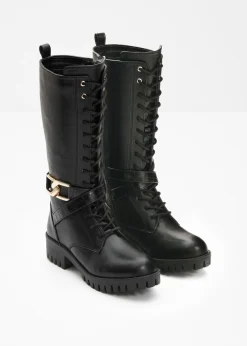 bonprix bonprix Botas>Botines de cordones Negro