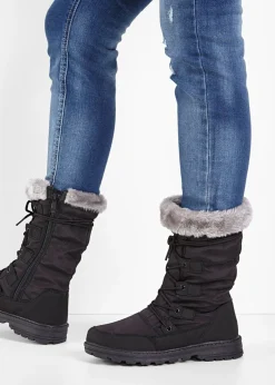 bonprix bonprix Tendencias·Zapatos Veganos|Botas De Pelo>Botines de cordones Negro