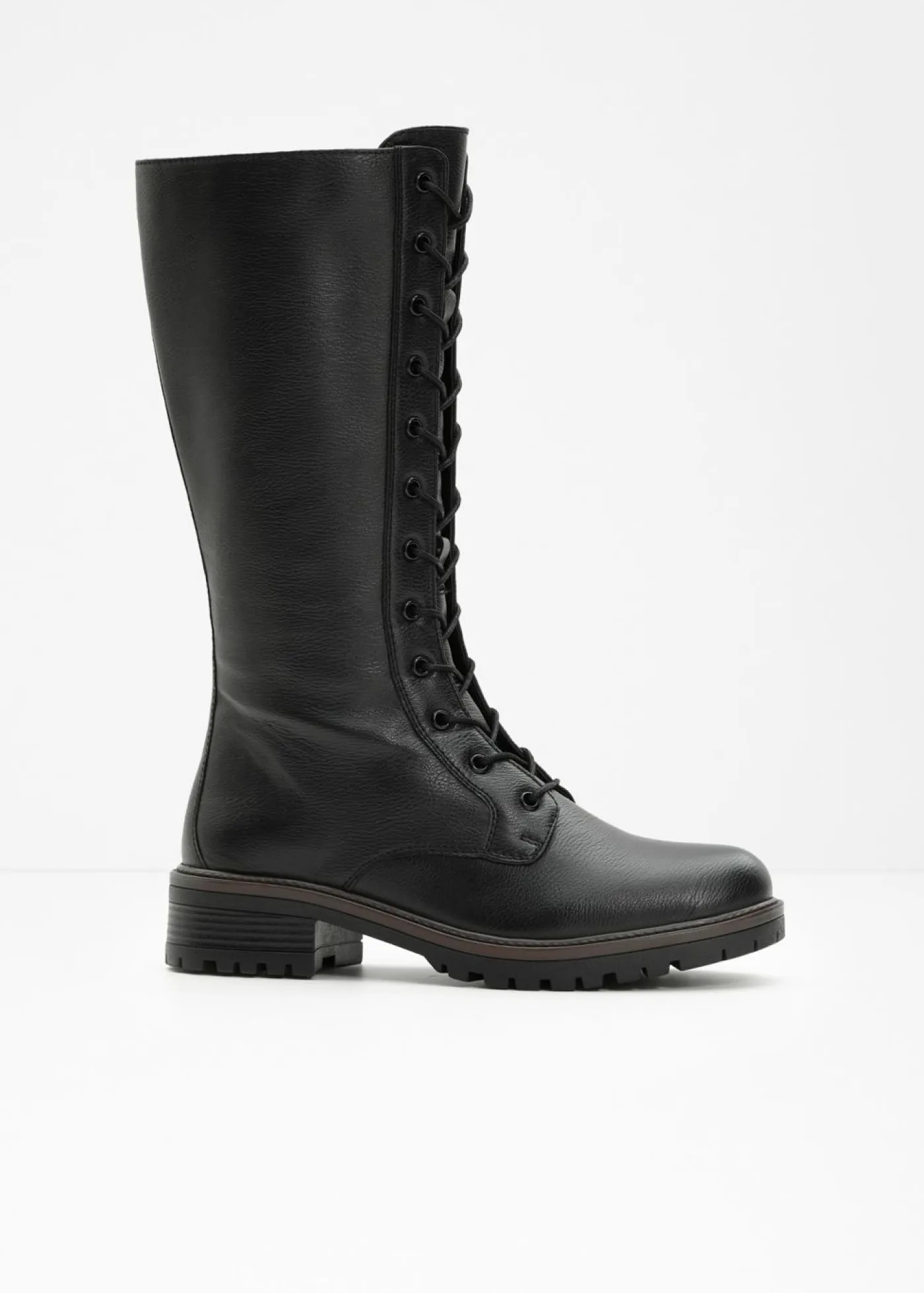 bonprix bonprix Botas De Pelo|Botas>Botines de cordones Negro