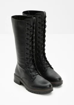 bonprix bonprix Botas De Pelo|Botas>Botines de cordones Negro