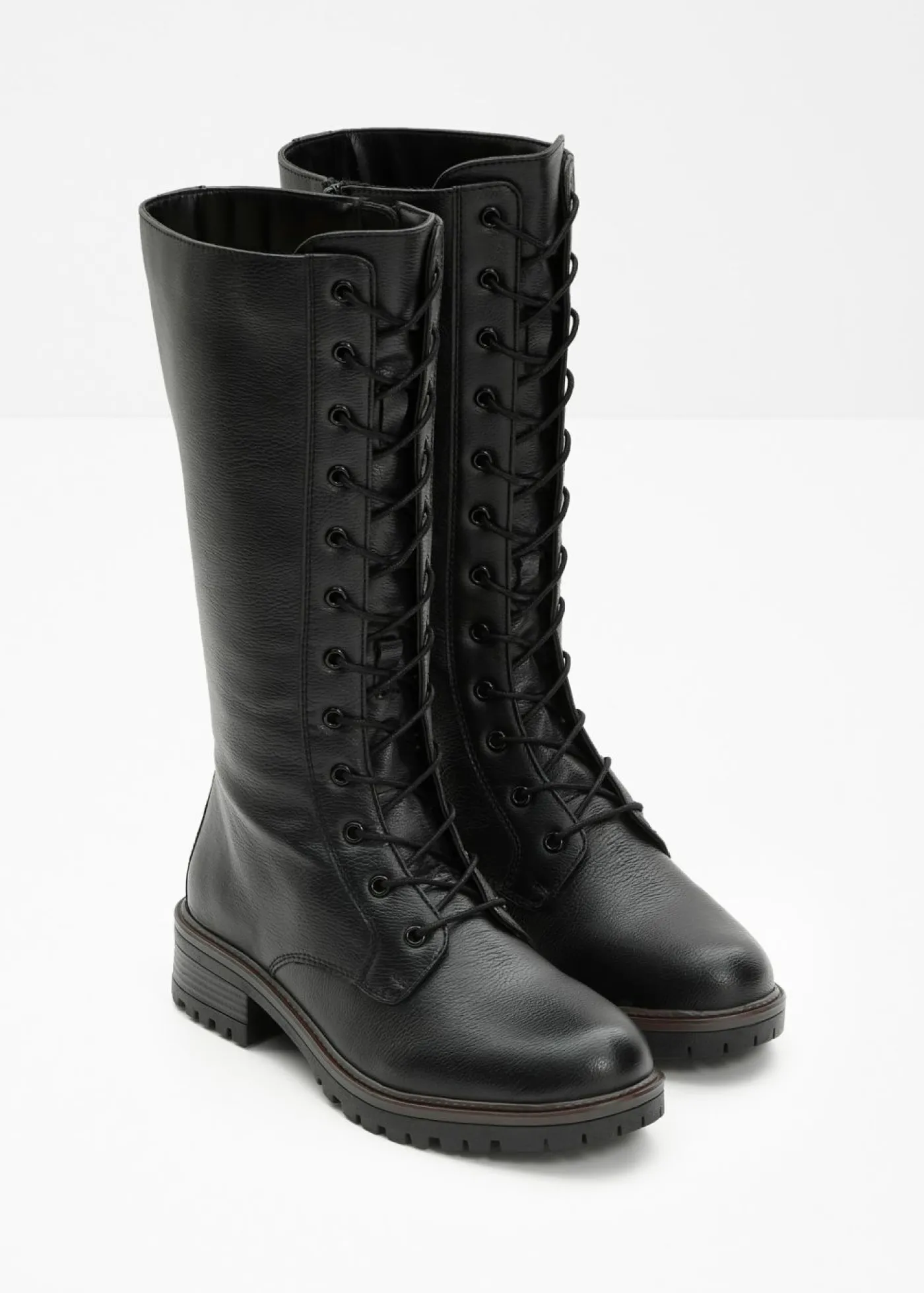 bonprix bonprix Botas De Pelo|Botas>Botines de cordones Negro