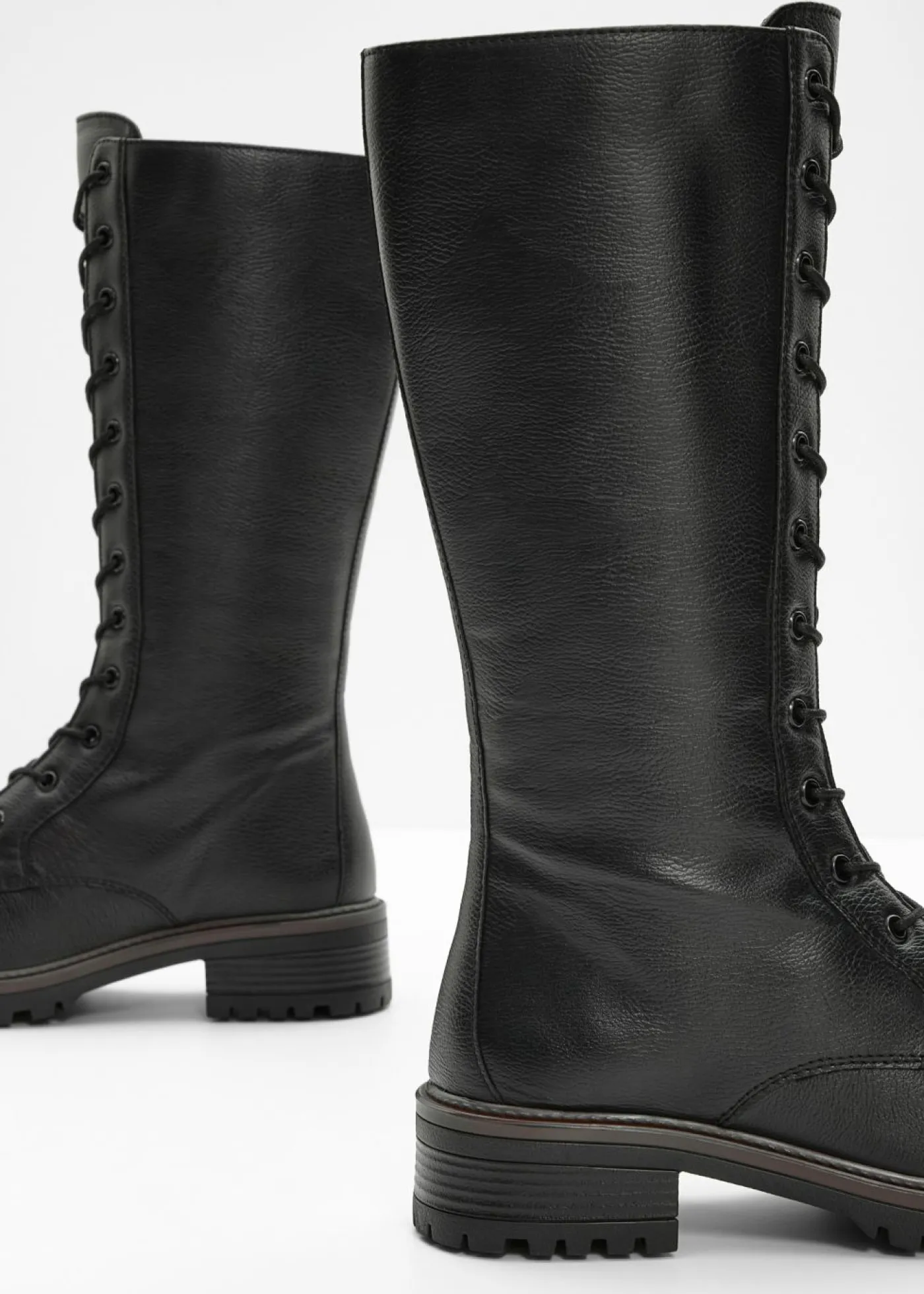bonprix bonprix Botas De Pelo|Botas>Botines de cordones Negro