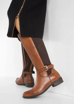 bonprix bonprix Botas|Premium>Botines de cuero bronceado
