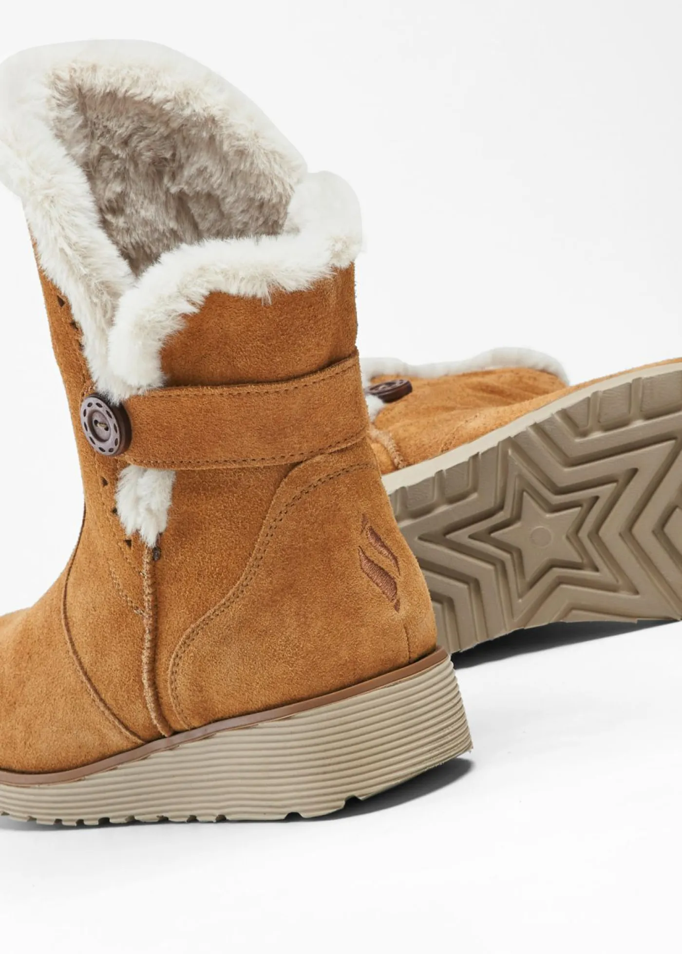 bonprix Skechers Zapatos De Marca·Skechers|Botas De Pelo>Botines de Skechers Marrón claro