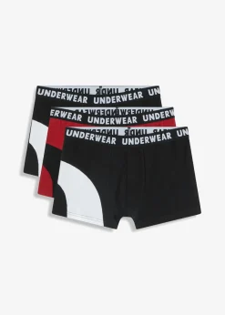 bonprix bonprix Bóxers|Ropa Interior·Bóxers>Boxers ajustados de algodón (3 unidades) negro+rojo atardecer