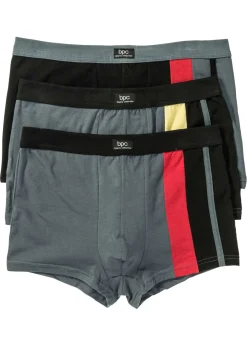 bonprix bonprix Bóxers|Ropa Interior·Bóxers>Boxers ajustados de algodón (3 unidades) Negro-gris