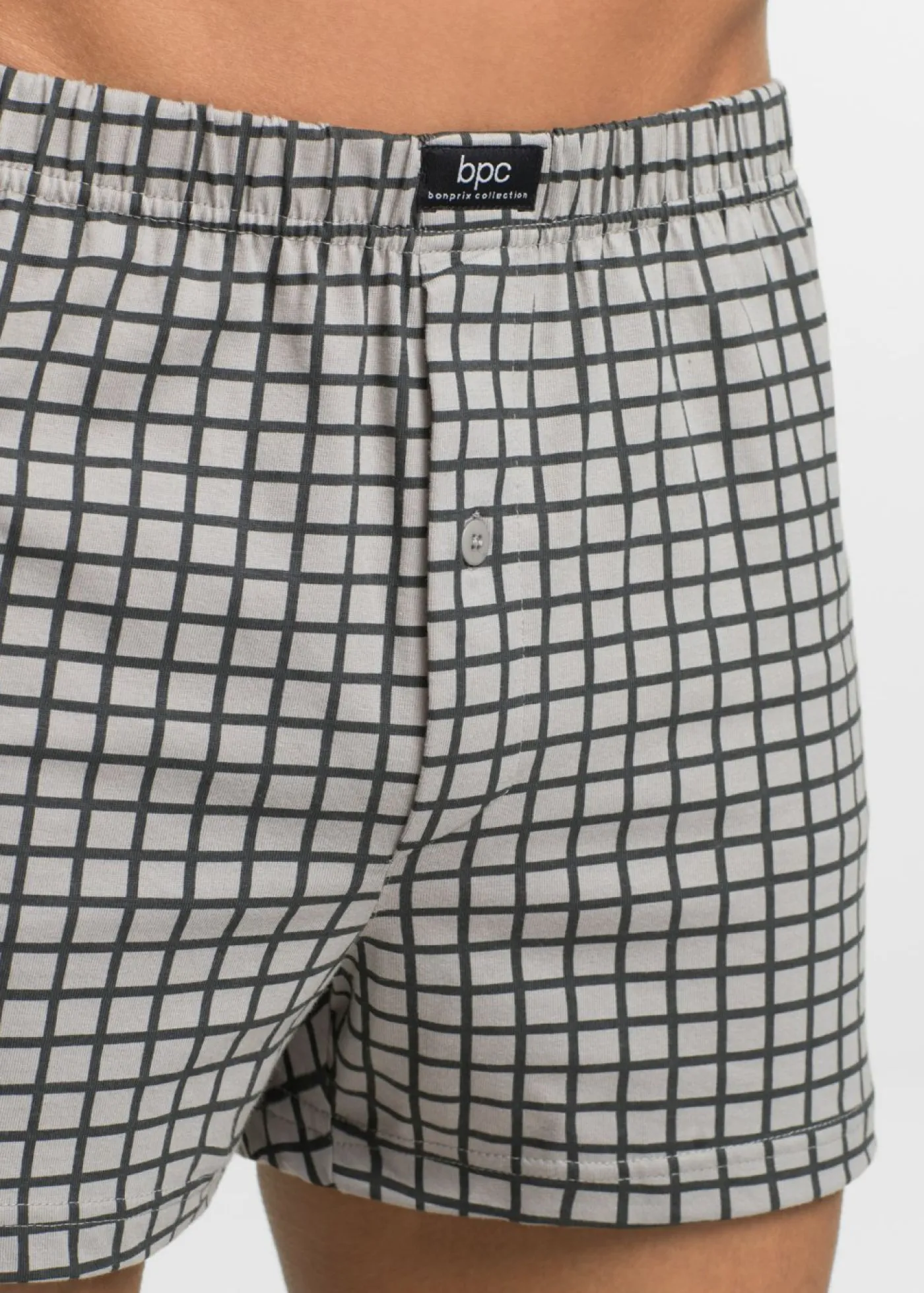 bonprix bonprix Bóxers|Ropa Interior·Bóxers>Boxers holgado de punto de algodón (3 unidades) gris-antracita