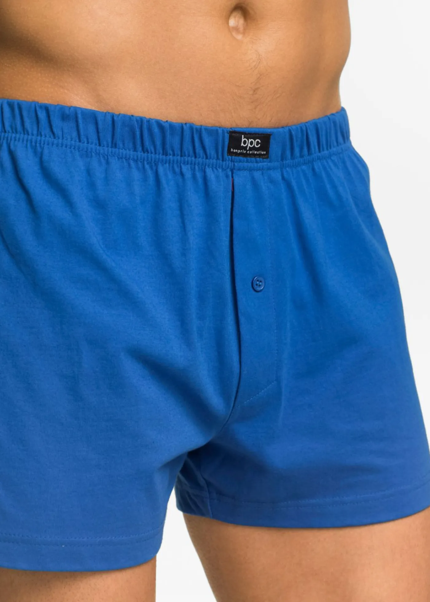 bonprix bonprix Bóxers|Ropa Interior·Bóxers>Boxers holgado de punto de algodón (3 unidades) negro + azul + rojo