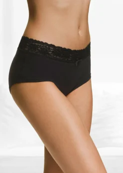 bonprix bonprix Ropa Interior De Algodón|Básicos>Braga (4 unidades) Negro-blanco