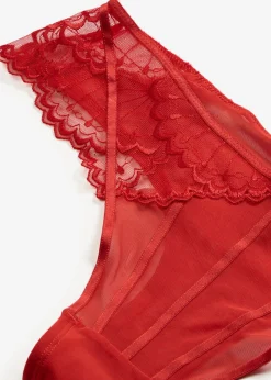 bonprix bonprix Lencería|Bragas>Braga brasileña con bordado Rojo salsa