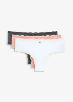 Mujer bonprix bonprix Braga brasileña con efecto brillante (3 unidades)
