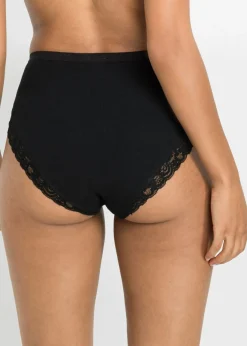 Mujer bonprix bonprix Braga con algodón orgánico y encaje (4 unidades)