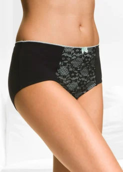 bonprix bonprix Ropa Interior De Algodón|Bragas>Braga con algodón orgánico (4 unidades) Negro