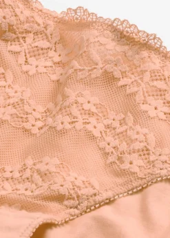 Mujer bonprix bonprix Braga con algodón orgánico suave y encaje