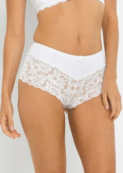 bonprix bonprix Lencería|Bragas>Braga con encaje Blanco