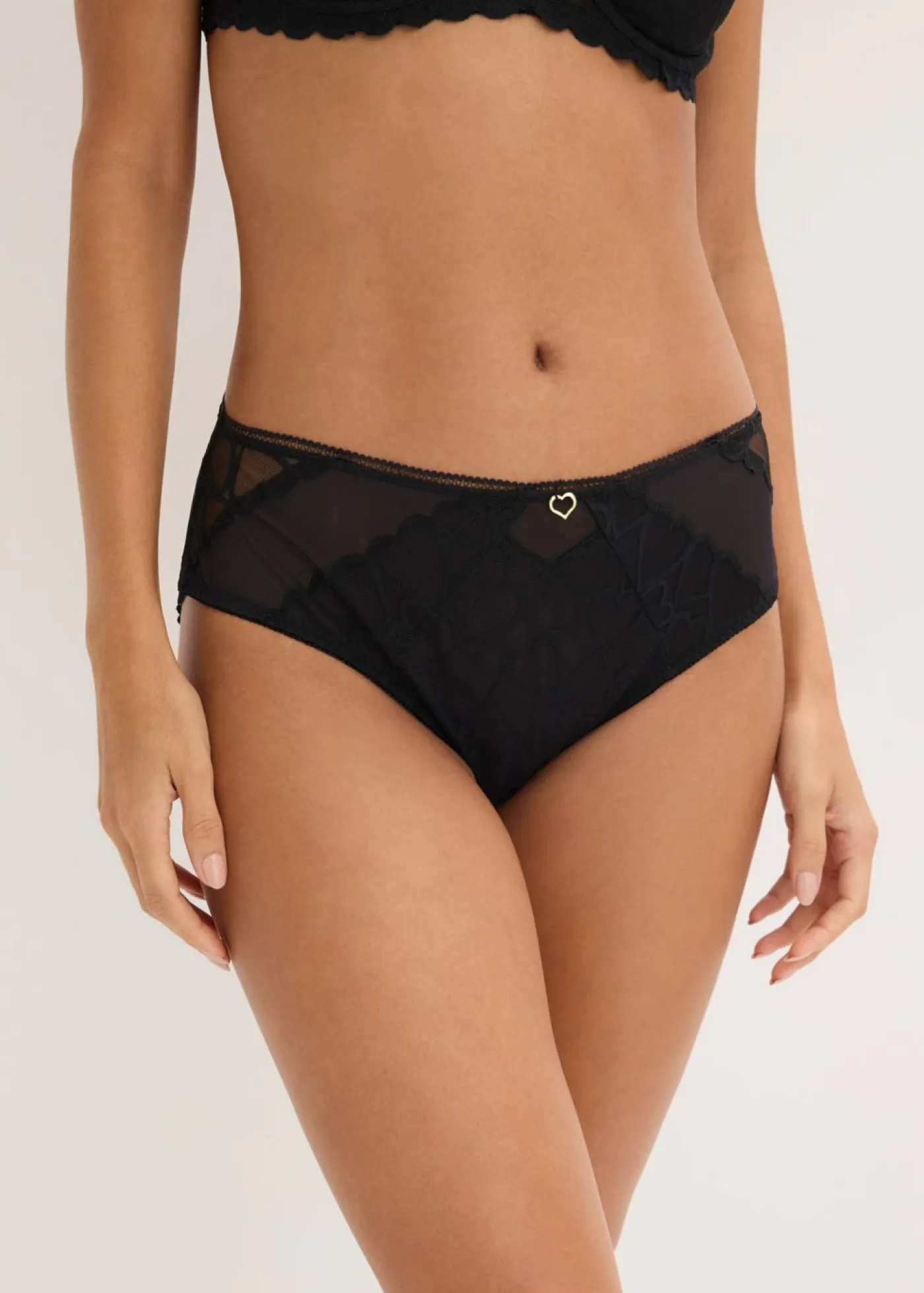 bonprix bonprix Lencería|Bragas>Braga con encaje delicado Negro