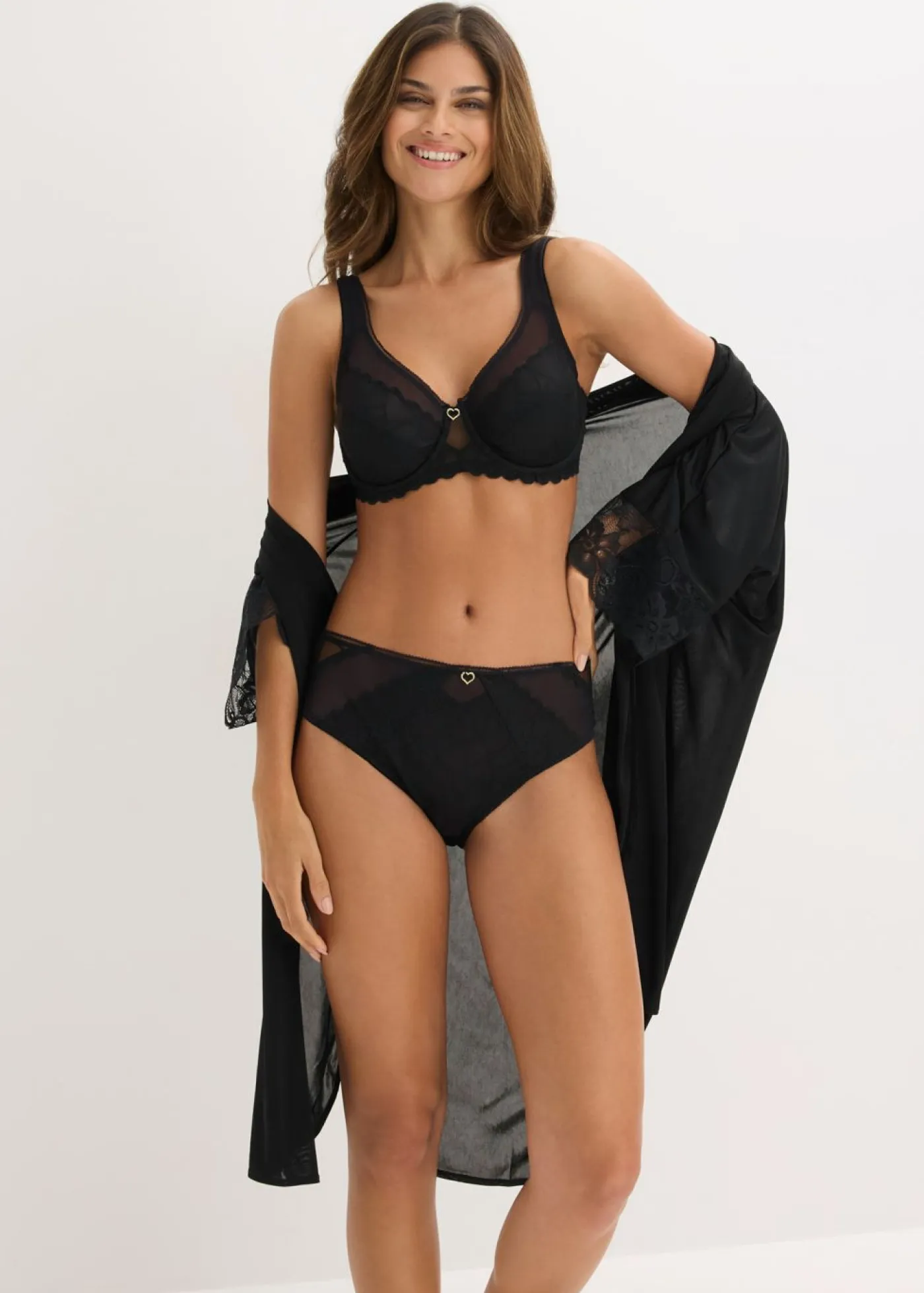 bonprix bonprix Lencería|Bragas>Braga con encaje delicado Negro