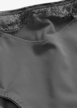 bonprix bonprix Lencería|Bragas>Braga con encaje delicado Gris granito
