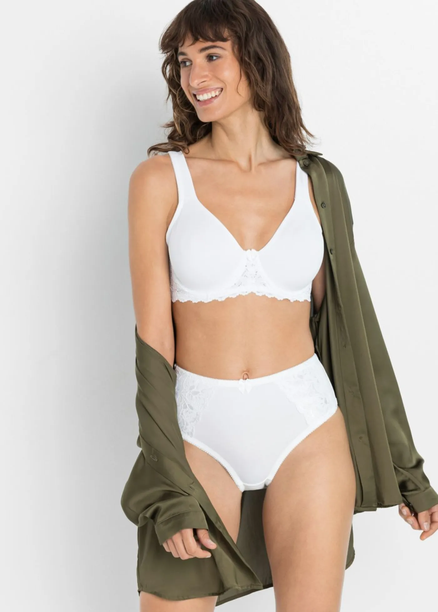 Mujer bonprix bonprix Braga con encaje delicado (2 unidades)