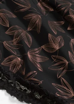 bonprix bonprix Bragas>Braga con estampado brillante Negro-cobre metalizado